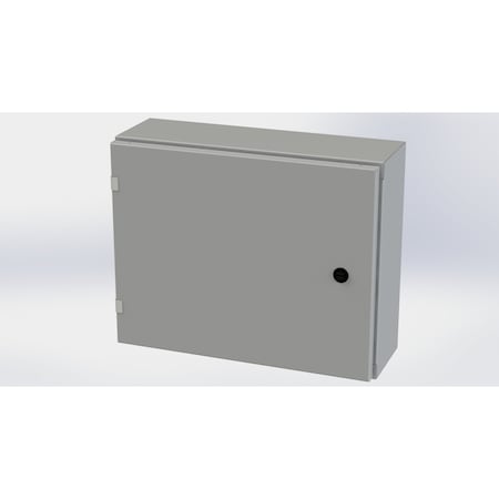 Saginaw Control & Engineering 1/4 Turn Latch Electrical Enclosures, 16 in H, 6 in D, 20 in W, NEMA 3R, 4, 12, 13, Carbon Steel SCE-16EL2006LP